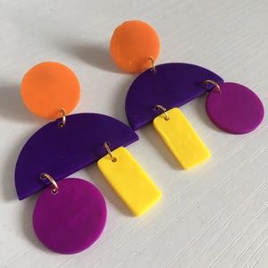 〰️Handmade polymer clay statement earrings〰️